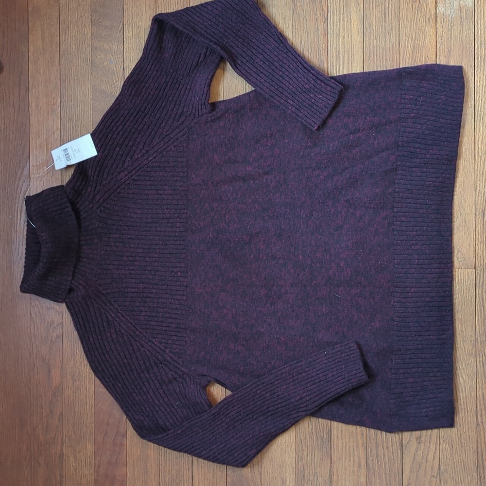 J. Jill - L Petite (LP) - Purple Turtle Neck Sweater - NWT